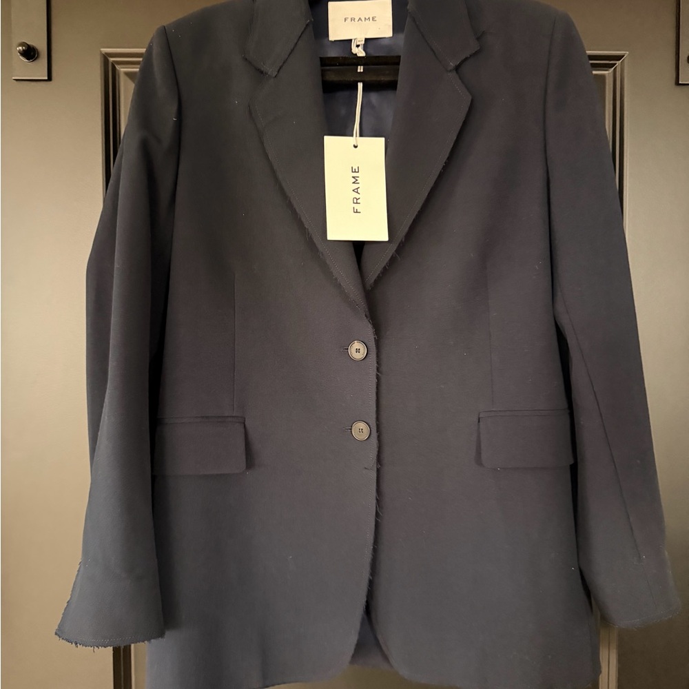 Frame Denim Women's Classic Navy Blazer - NWT - smoke free home